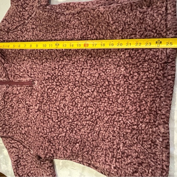 Original Weatherproof Vintage Women's Size Large Sherpa Fleece 1/4 Zip Purple - Picture 8 of 9